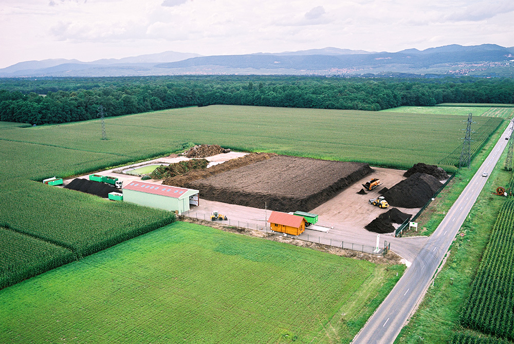 Plateforme de compostage d'Agrivalor à Sainte-Croix-en-Plaine - copyright Agrivalor