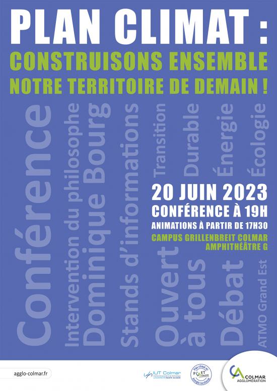 Affiche de la conférence PCAET du 20 juin 2023